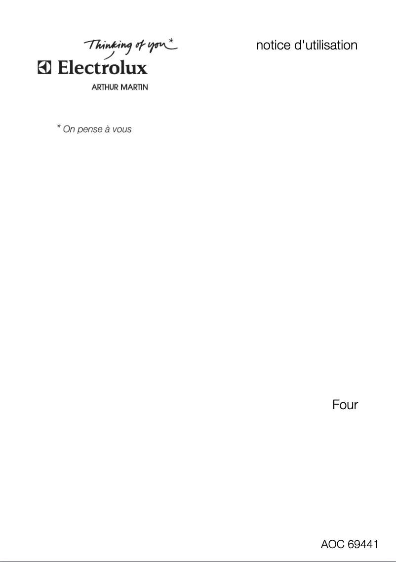 Página 1 del manual Manual de usuario Arthur Martin-Electrolux AOC 69441 X