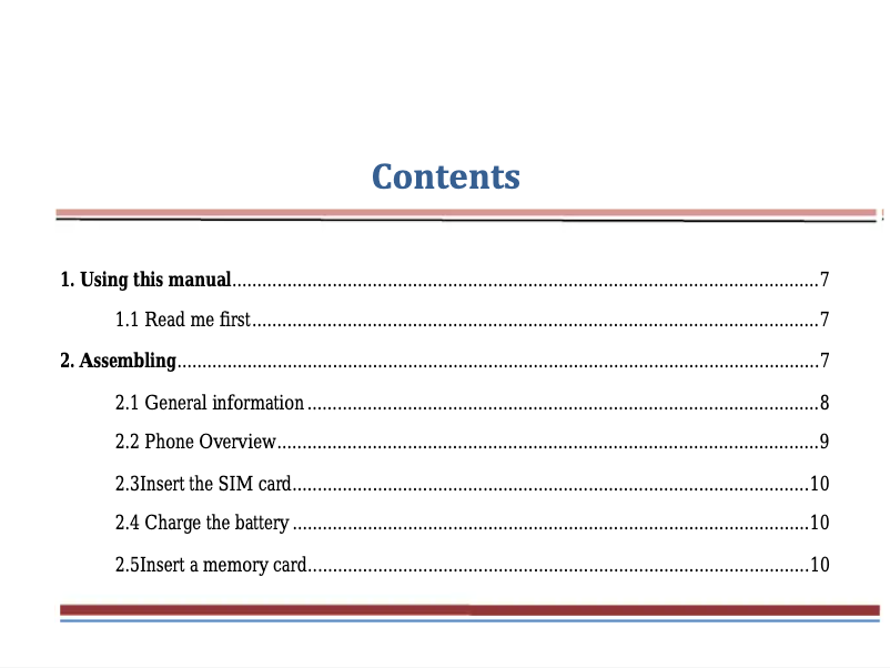 Page 1 de la notice Manuel utilisateur Verykool Lotus Jr. S5004