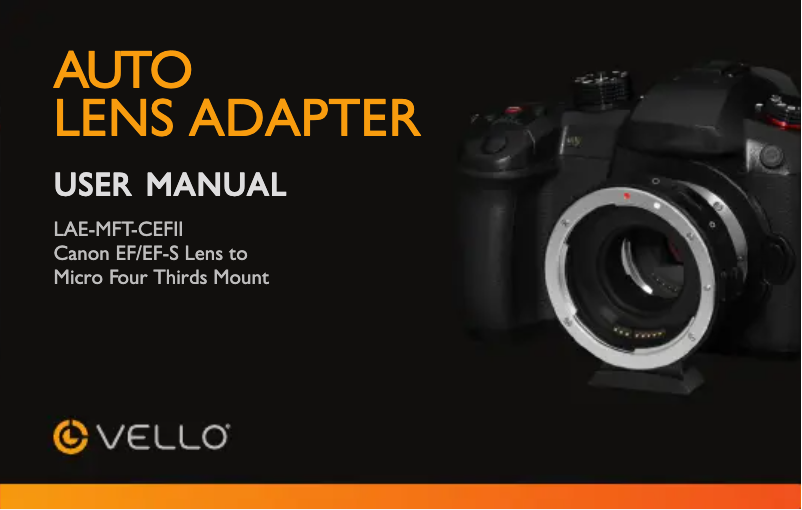 Page 1 de la notice Manuel utilisateur Vello LAE-MFT-CEFII