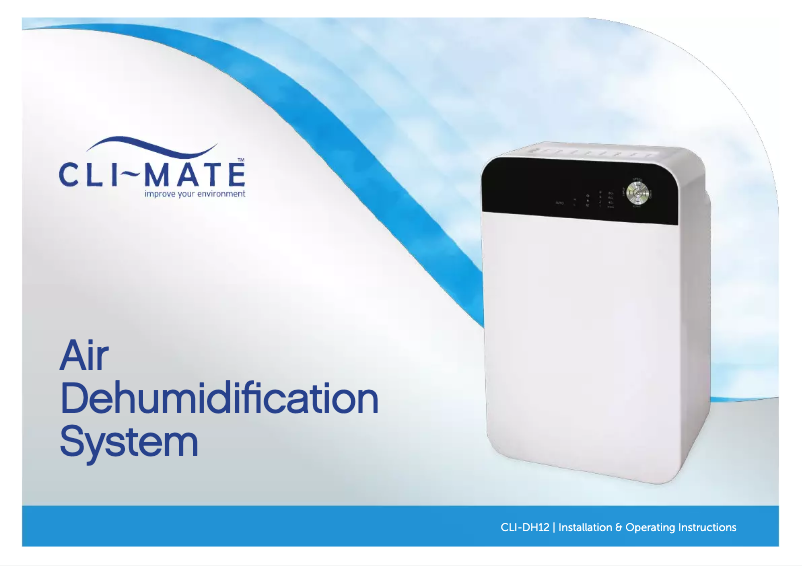 Page 1 de la notice Manuel utilisateur Cli-mate CLI-DH12
