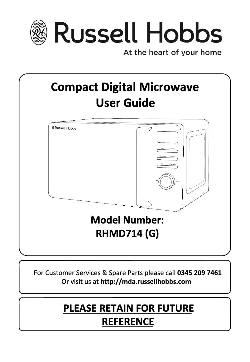 Page n°1 - Manuel utilisateur Russell Hobbs A1/RHMD714RHMD714G