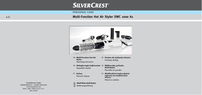 Page n°1 - Manuel utilisateur SilverCrest SWC 1000 A1