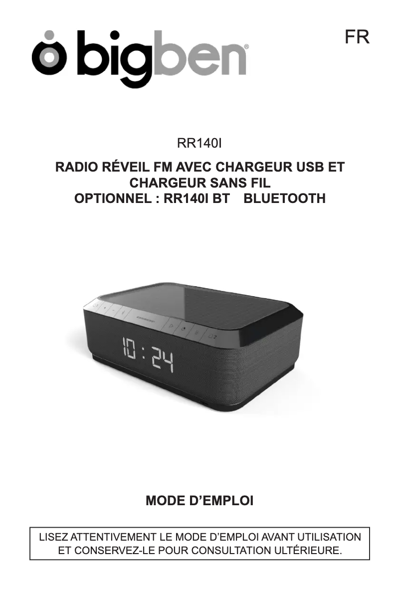 Page n°1 - Manuel utilisateur Bigben RR140