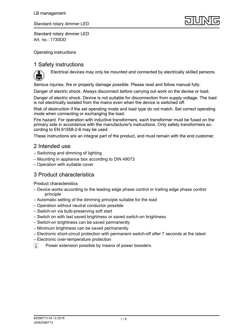 Image de la première page du manuel de l'appareil 1730DD