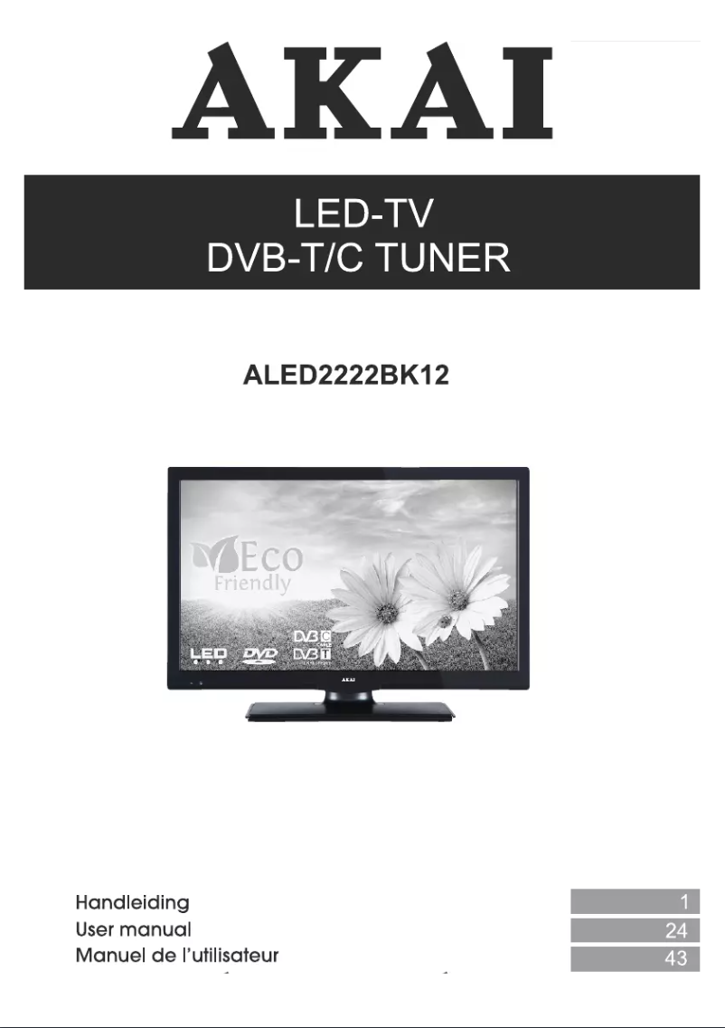 Page n°1 - Manuel utilisateur AKAI ALED2222BK12