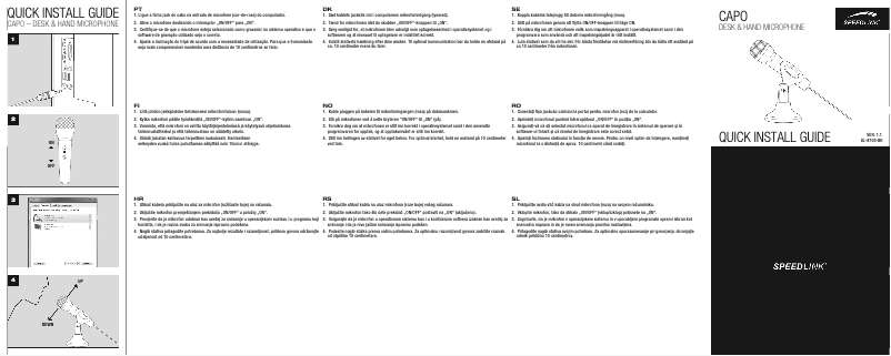 Page n°1 - Manuel utilisateur Speed-Link Capo SL-8703-BK