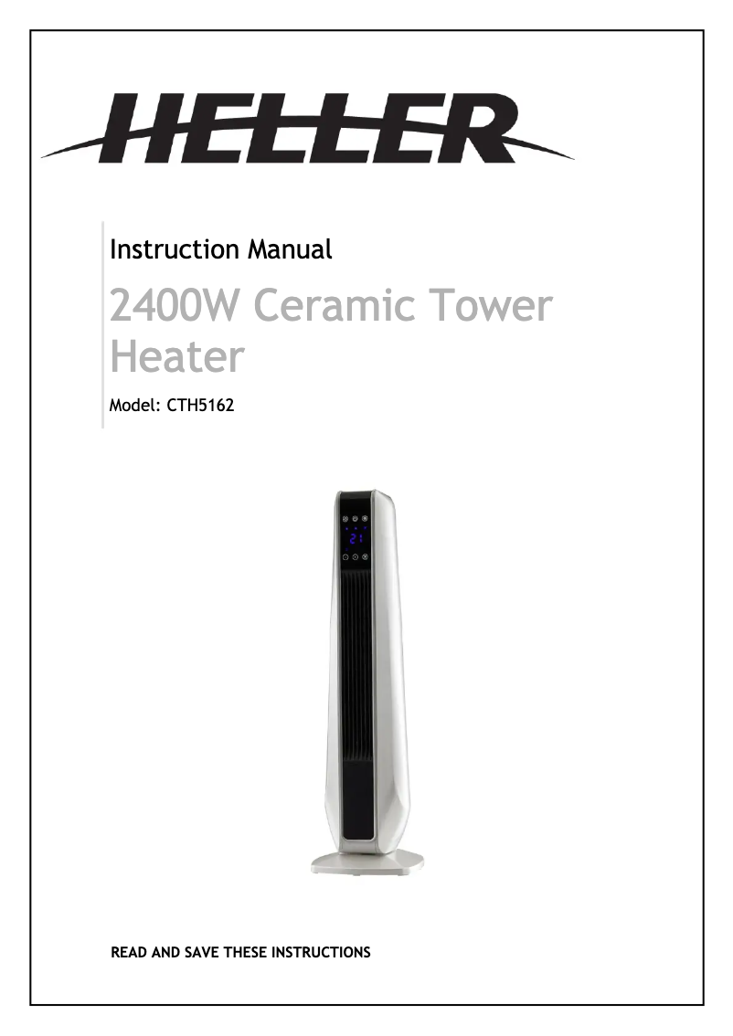 Page n°1 - Manuel utilisateur Heller CTH5162