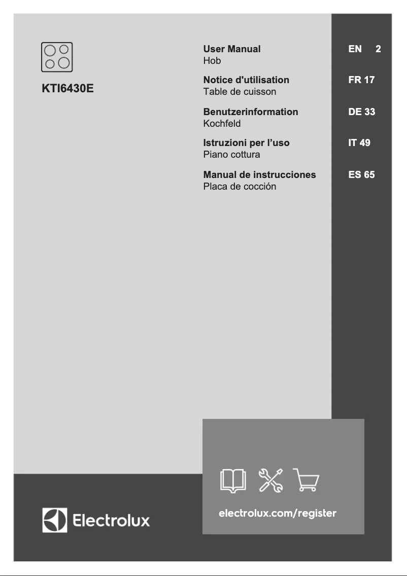 Image de la première page du manuel de l'appareil KTI6430E
