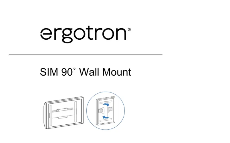 Image de la première page du manuel de l'appareil SIM90 Signage Integration Mount