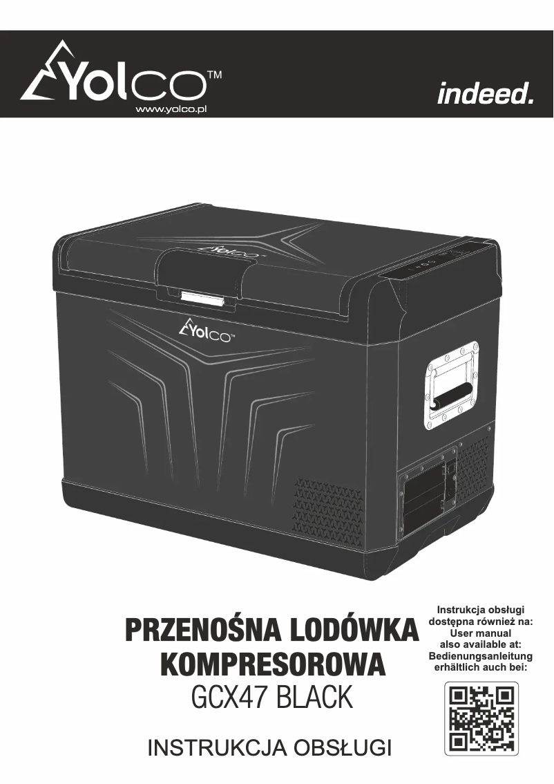 Page 1 de la notice Manuel utilisateur Yolco GCX47 BLACK