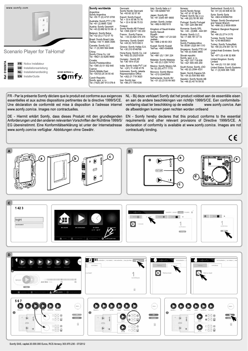 Image de la première page du manuel de l'appareil TaHoma