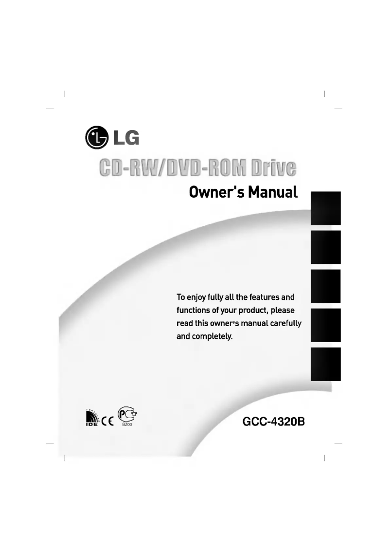 Page n°1 - Manuel utilisateur LG GCC-4320B
