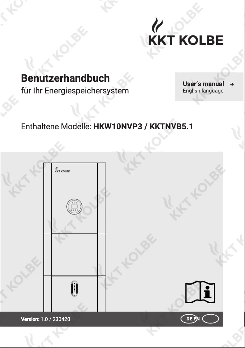 Image de la première page du manuel de l'appareil HKW10NVP3