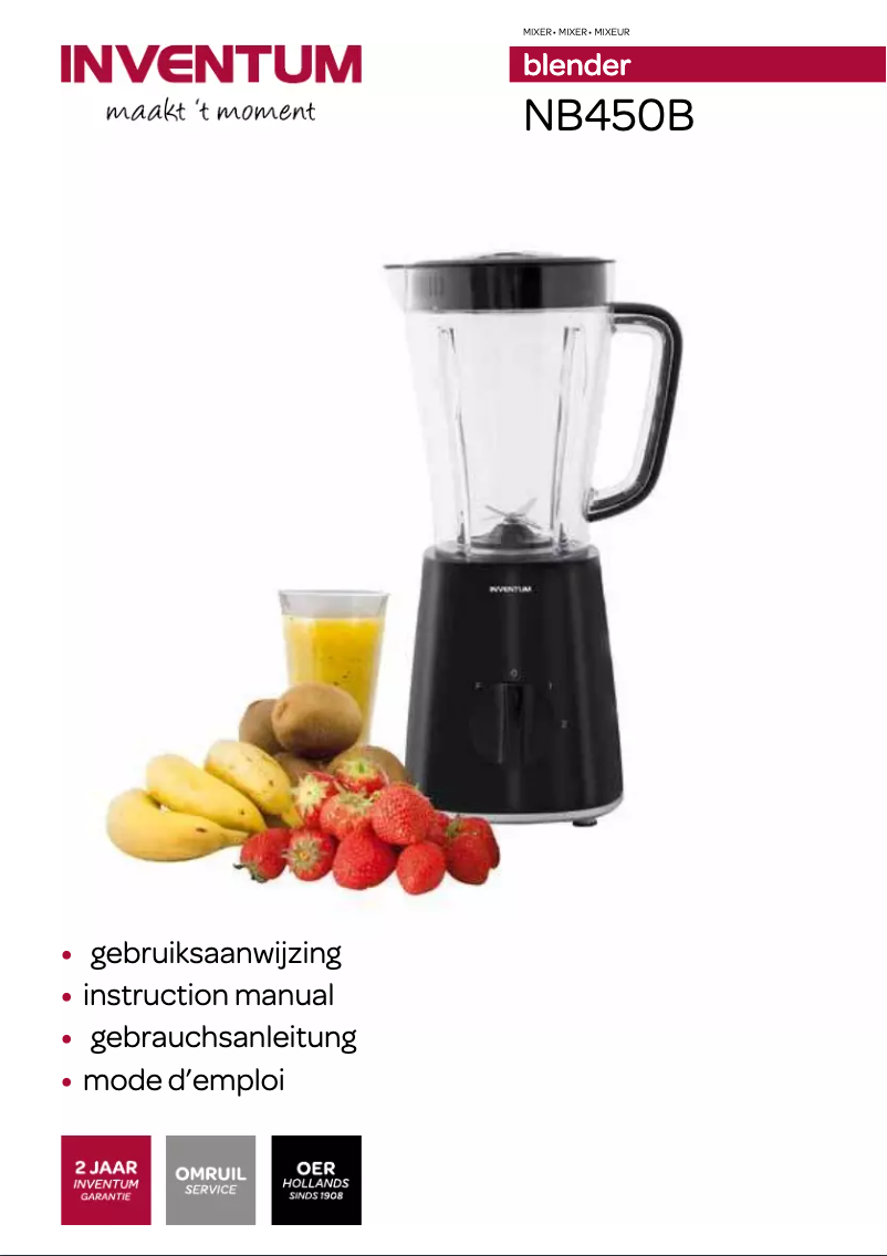 Page 1 de la notice Manuel utilisateur Inventum NB450B
