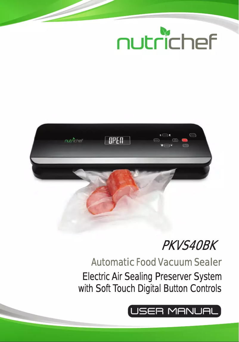 Page 1 de la notice Manuel utilisateur Nutrichef PKVS40BK