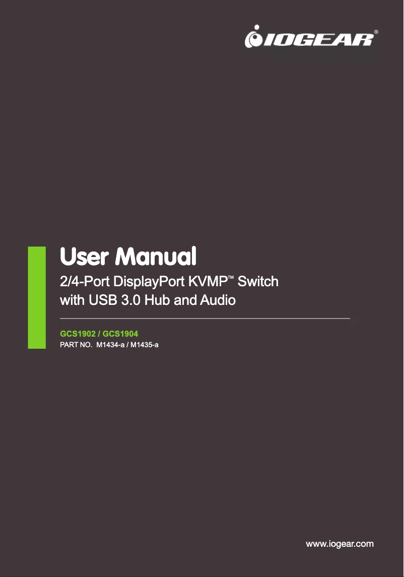 Page n°1 - Manuel utilisateur iogear GCS1902