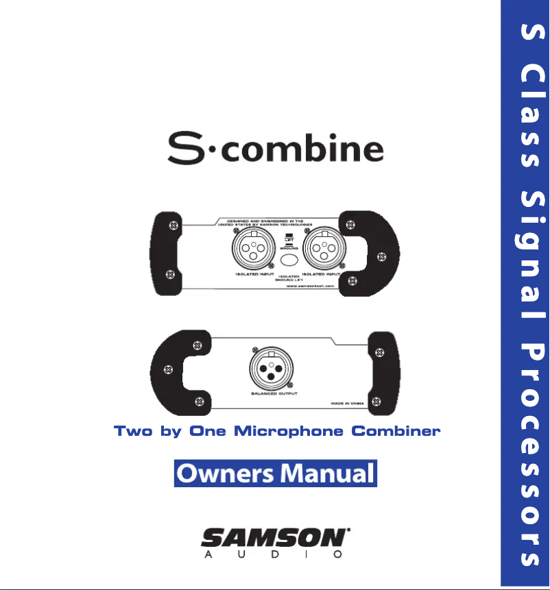 Image de la première page du manuel de l'appareil SASCOMB