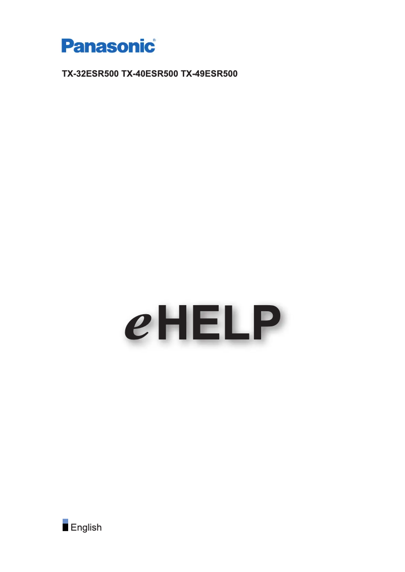 Imagen de la primera página del manual del dispositivo Viera TX-49ESR500