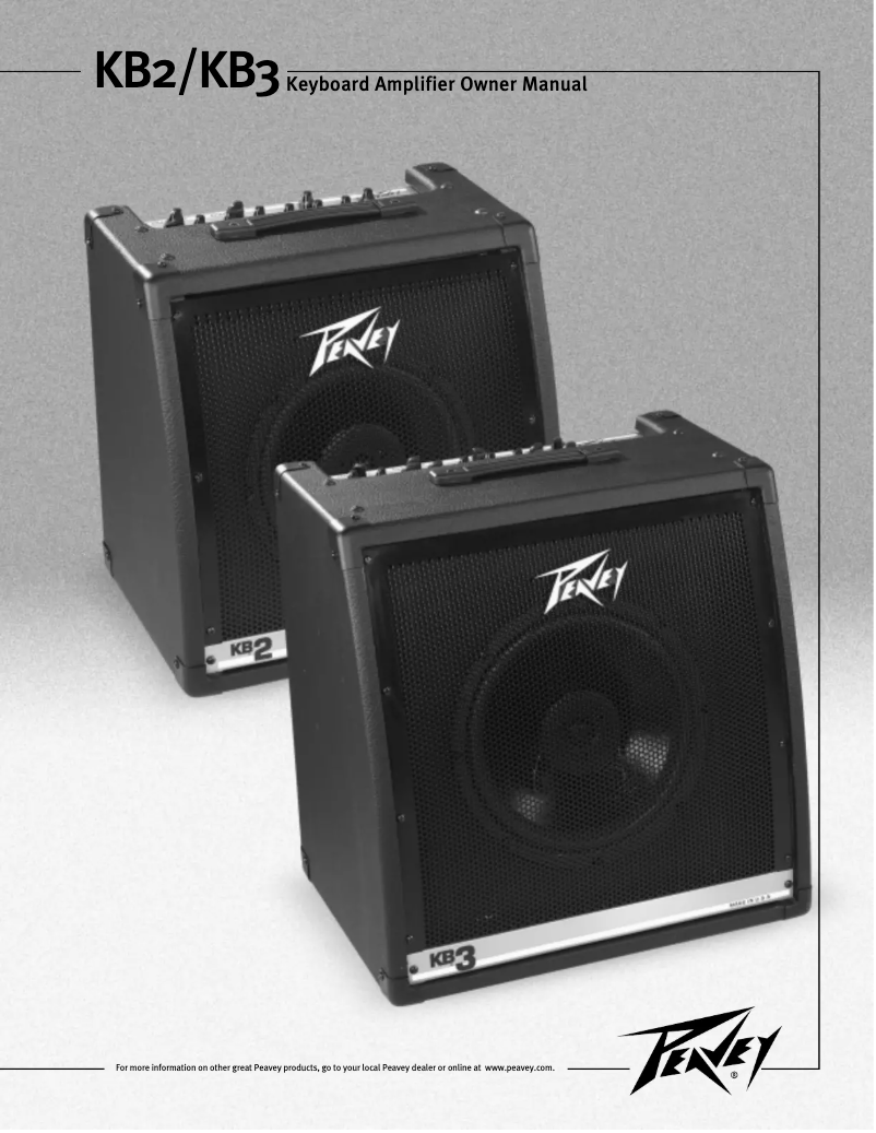 Page n°1 - Manuel utilisateur Peavey KB2