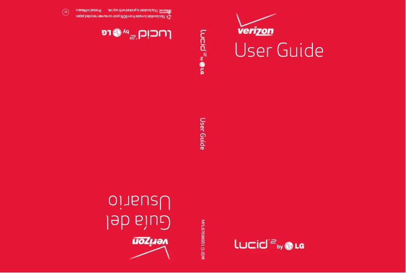 Page 1 de la notice Manuel utilisateur LG Lucid 2