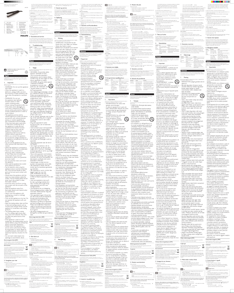 Page 1 de la notice Manuel utilisateur Philips Essential Care BHS380