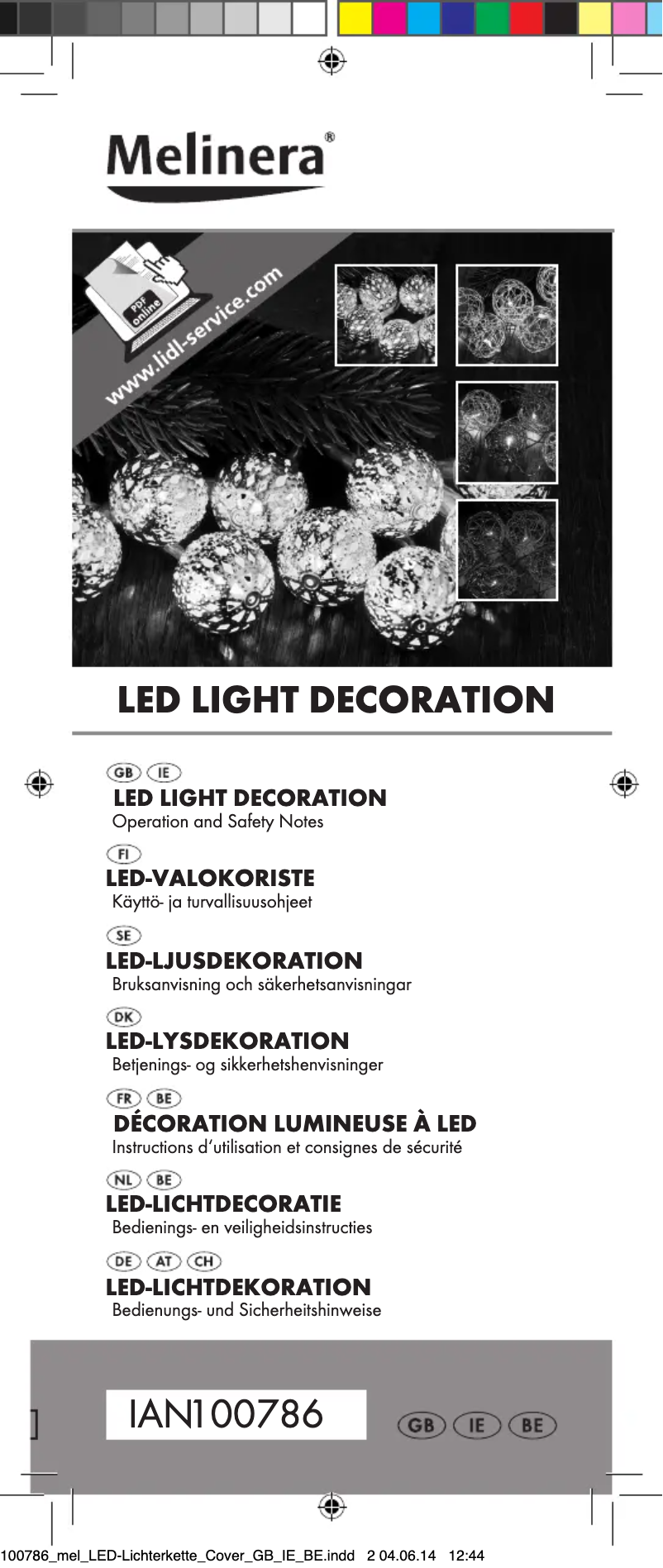 Image de la première page du manuel de l'appareil IAN 100786