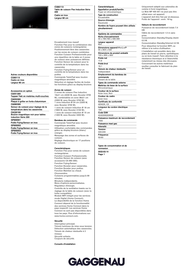Image de la première page du manuel de l'appareil CI283113