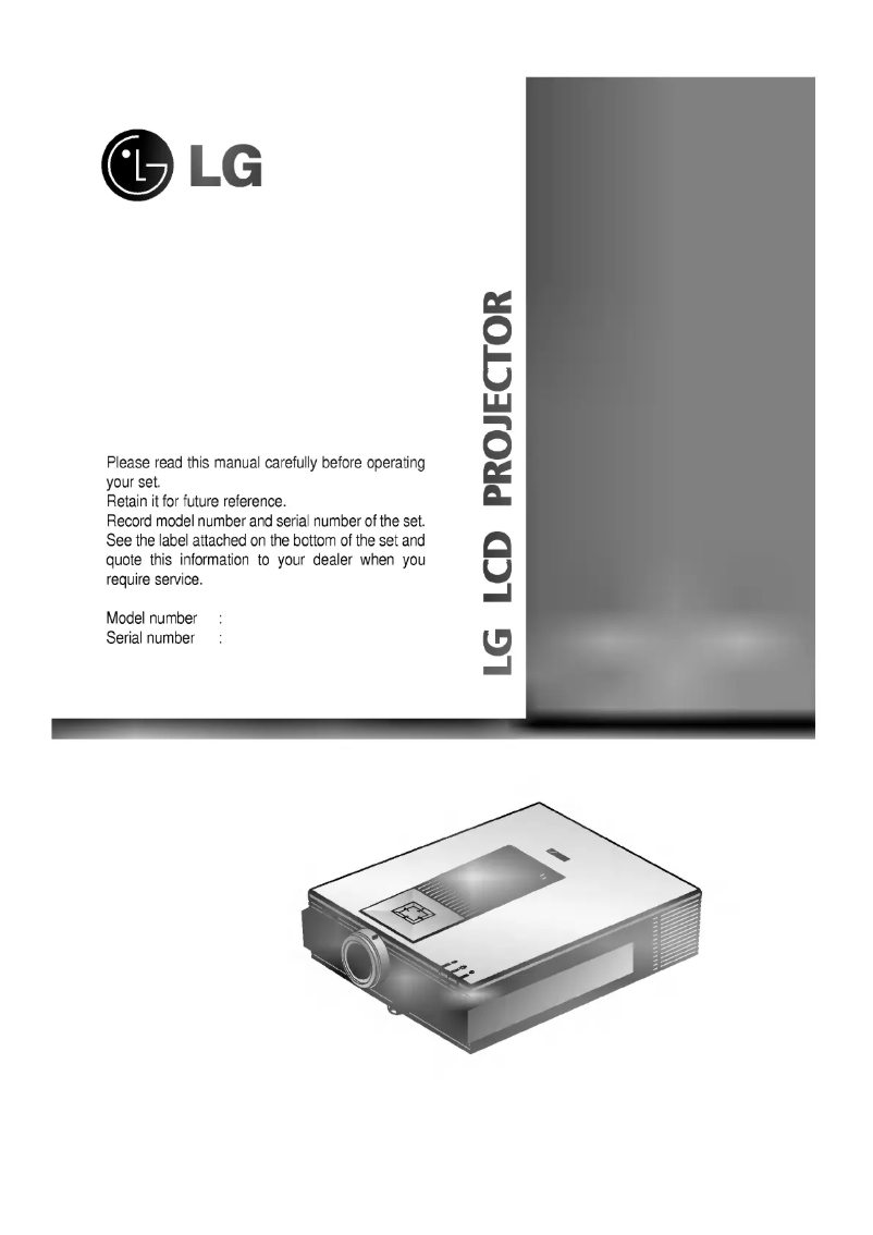 Page 1 de la notice Manuel utilisateur LG RL-JT10