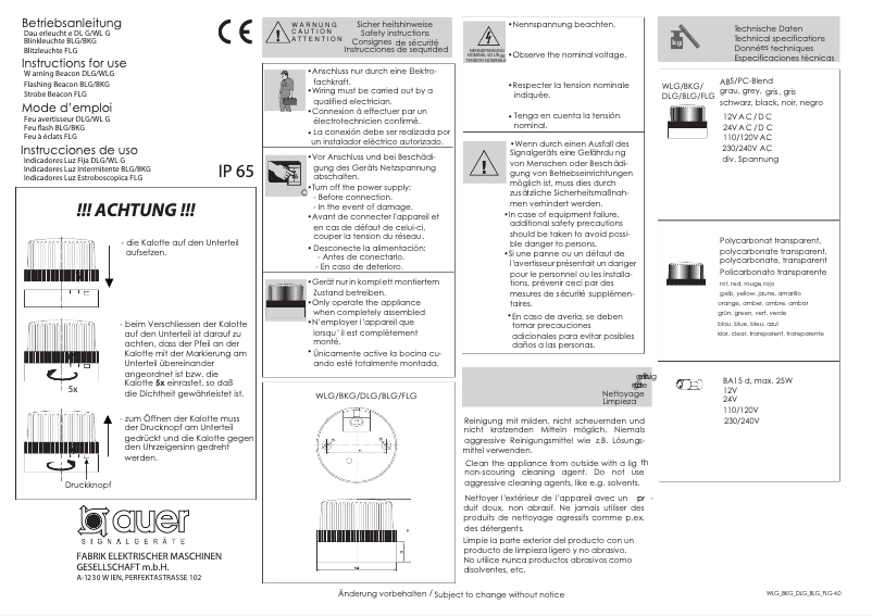 Image de la première page du manuel de l'appareil DLG 827502405