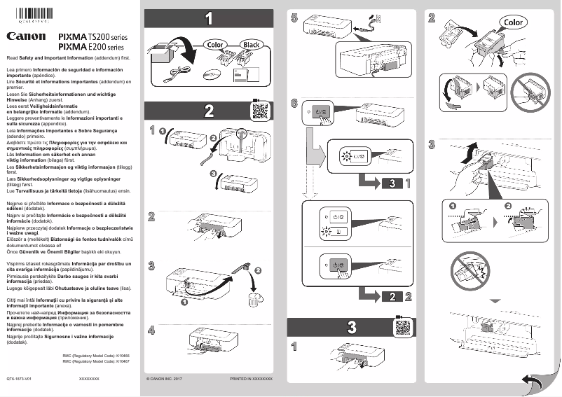 Page 1 de la notice Manuel utilisateur Canon PIXMA E204