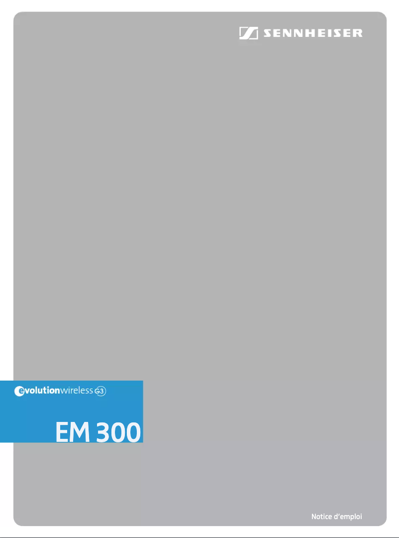 Image de la première page du manuel de l'appareil EM 300 G3