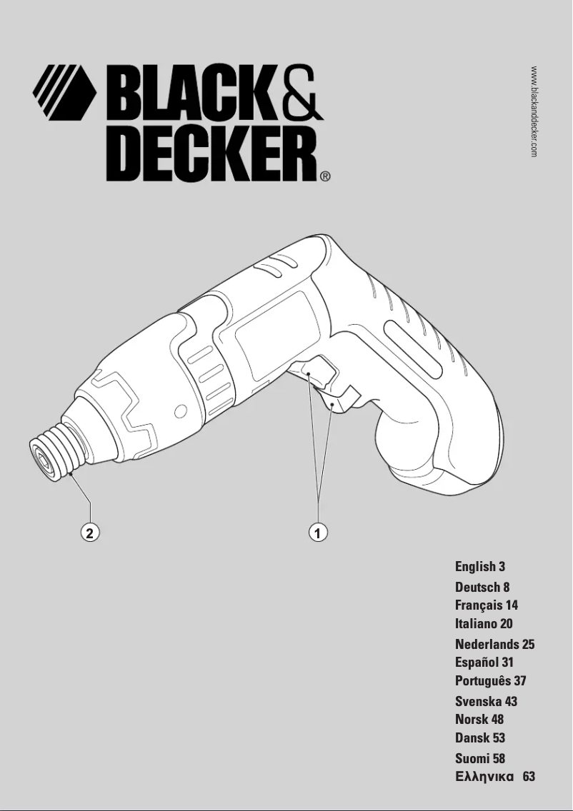 Page 1 de la notice Manuel utilisateur Black & Decker KC600H