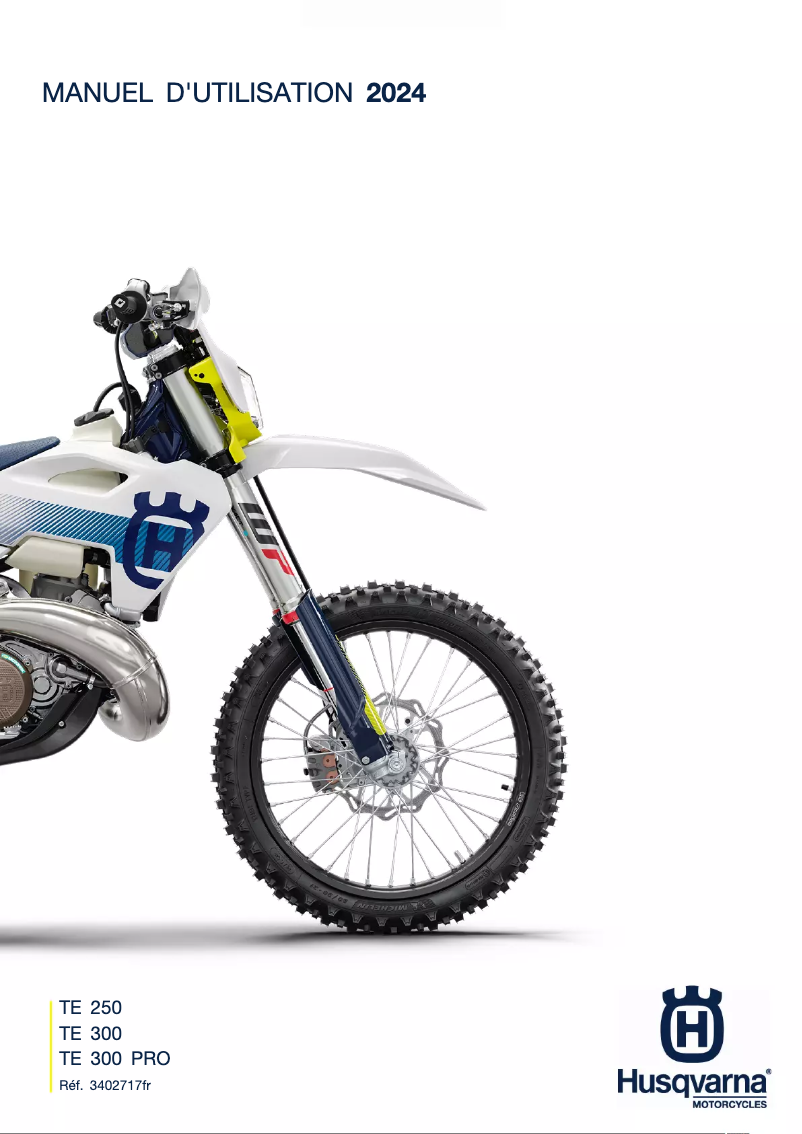 Image de la première page du manuel de l'appareil TE 250 (2024)