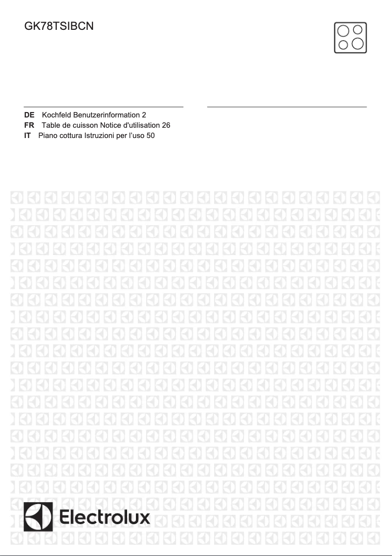 Image de la première page du manuel de l'appareil GK78TSIBCN