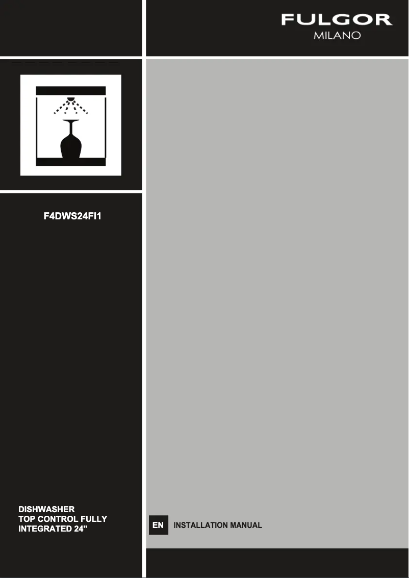 Page 1 de la notice Guide d'installation Fulgor Milano F4DWS24FI1
