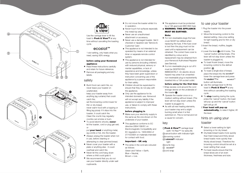 Page n°1 - Manuel utilisateur Kenwood TTM108