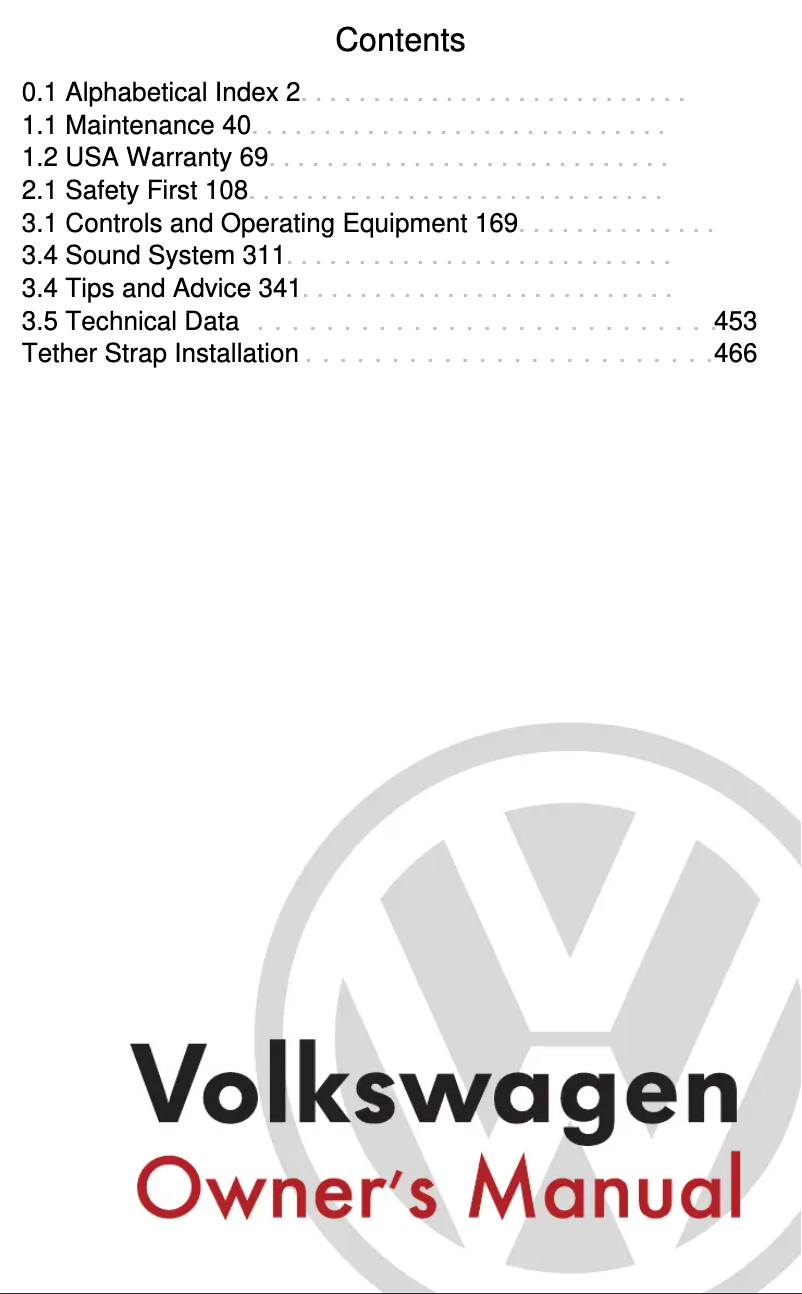 Image de la première page du manuel de l'appareil Jetta (2004)