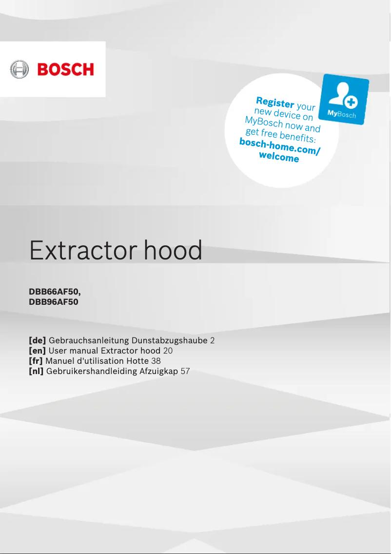 Image de la première page du manuel de l'appareil DBB96AF50