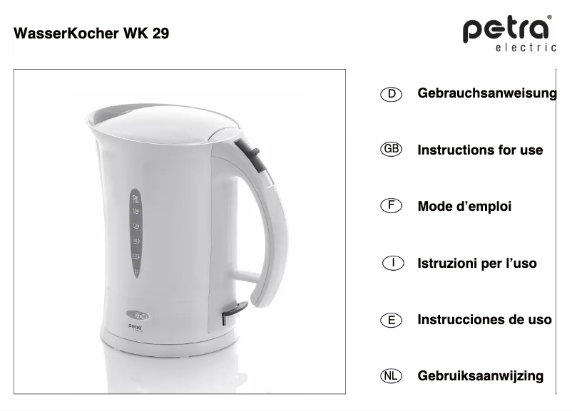 Image de la première page du manuel de l'appareil WK 29