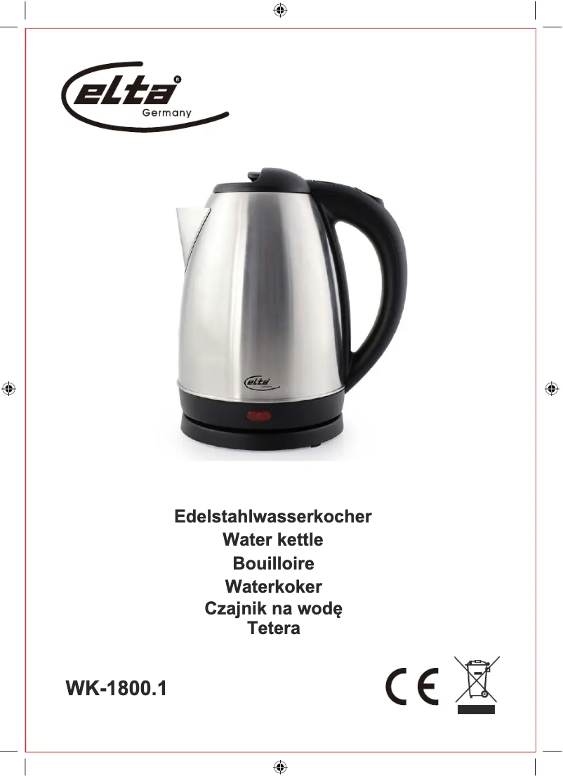 Page 1 de la notice Manuel utilisateur Elta WK-1800.1