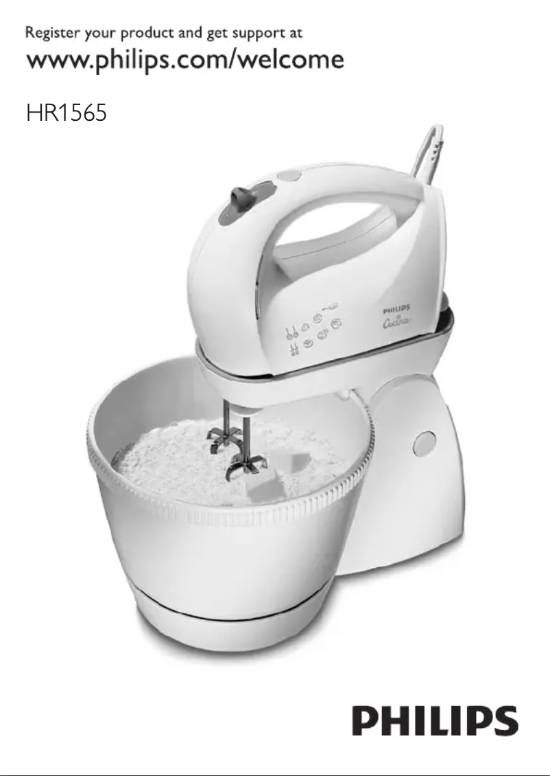 Page 1 de la notice Manuel utilisateur Philips HR1565