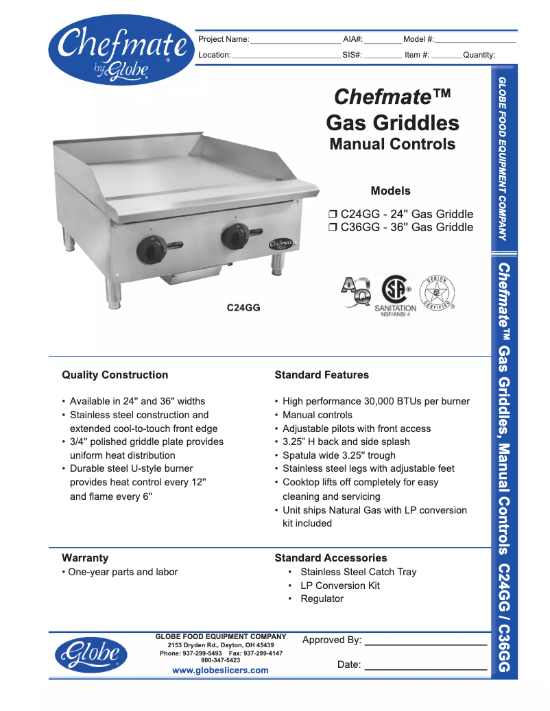 Image de la première page du manuel de l'appareil C24GG