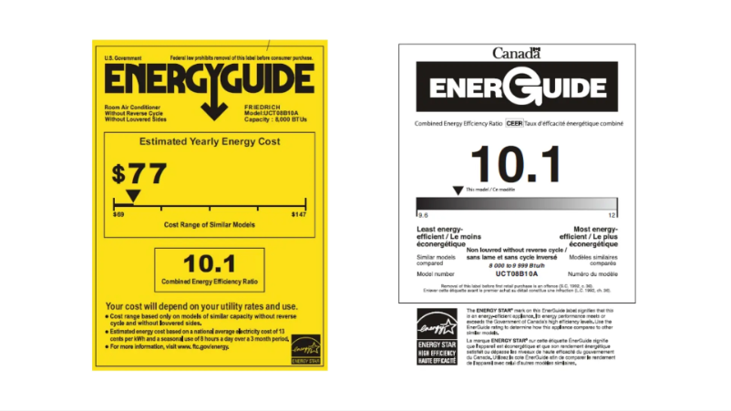 Page n°1 - Label énergétique Friedrich Uni-Fit UCT12B30A