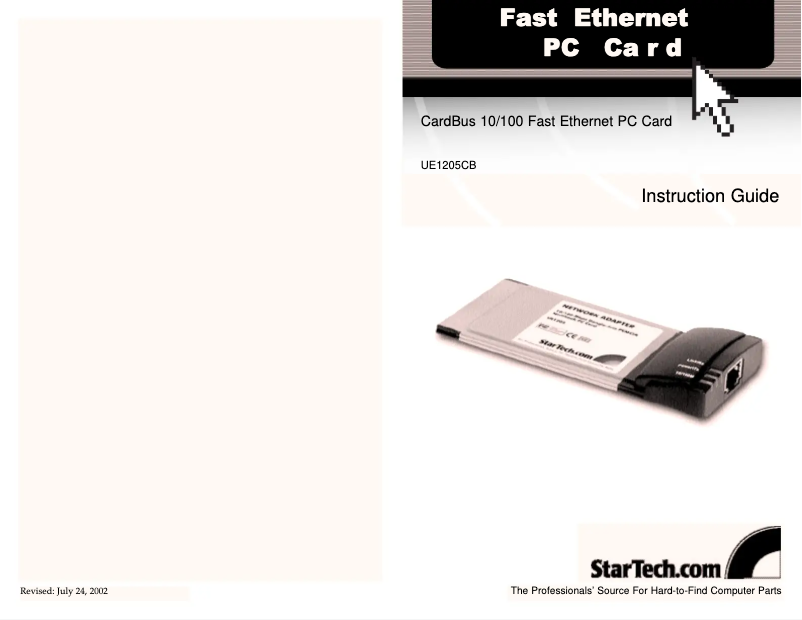 Page n°1 - Manuel utilisateur StarTech.com UE1205CB