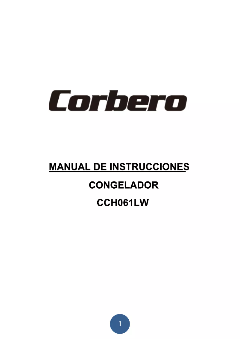 Page 1 de la notice Manuel utilisateur Corbero CCH061LW