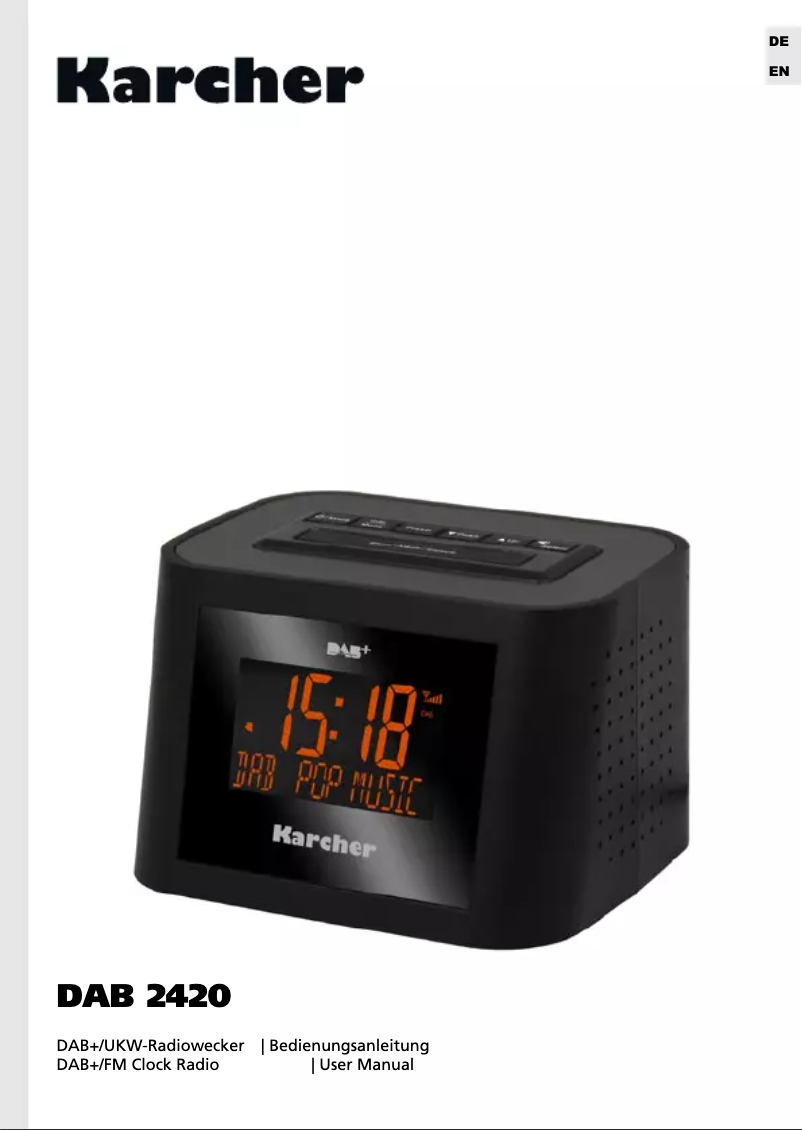 Page 1 de la notice Manuel utilisateur Karcher Audio DAB 2420