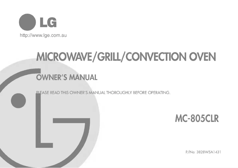 Page 1 de la notice Manuel utilisateur LG MC-805CLR