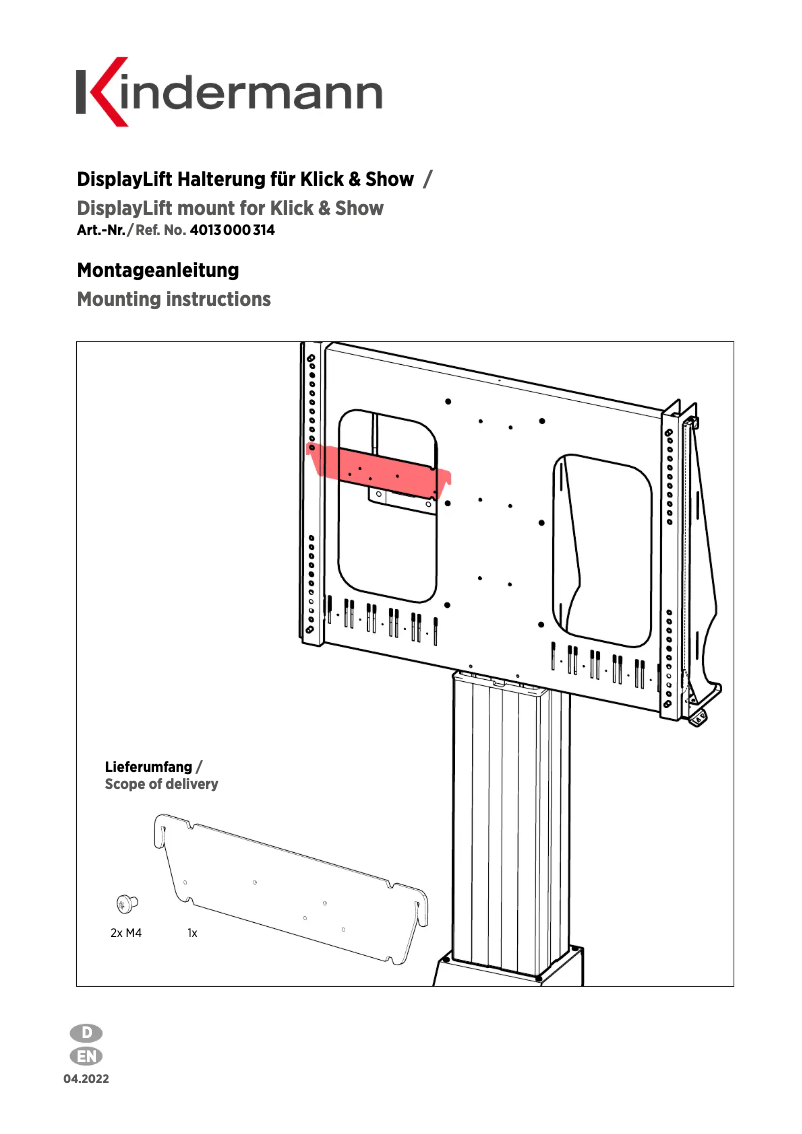 Image de la première page du manuel de l'appareil 4013000314