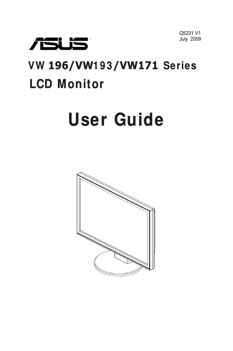 Page n°1 - Manuel utilisateur Asus VW196TL