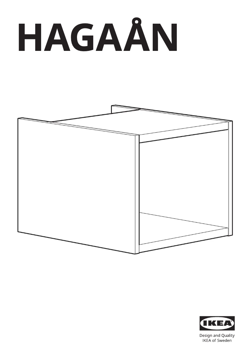 Imagen de la primera página del manual del dispositivo HAGAÅN 405.355.28